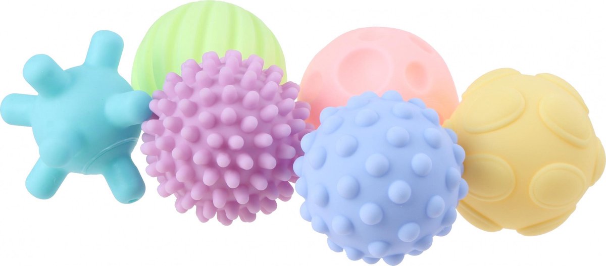 Happy World - Motoriek en zintuig ballen - 6 in doos