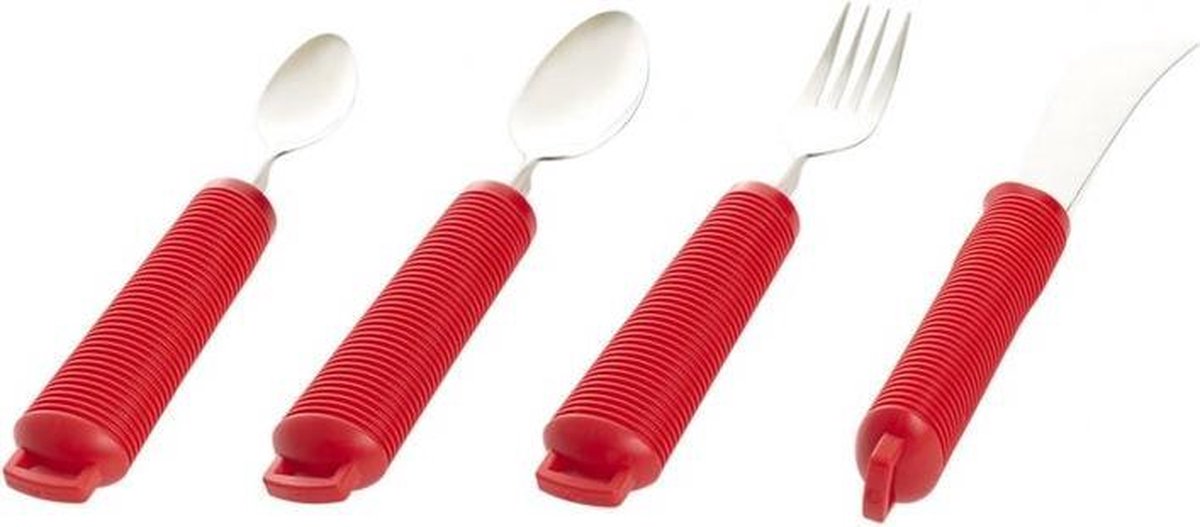 Comforthulpmiddelen Bestekset rood - 4 stuks