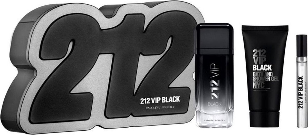Carolina Herrera 212 Vip Black Eau De Toilette Spray 100ml Set 2 Artikel 2019