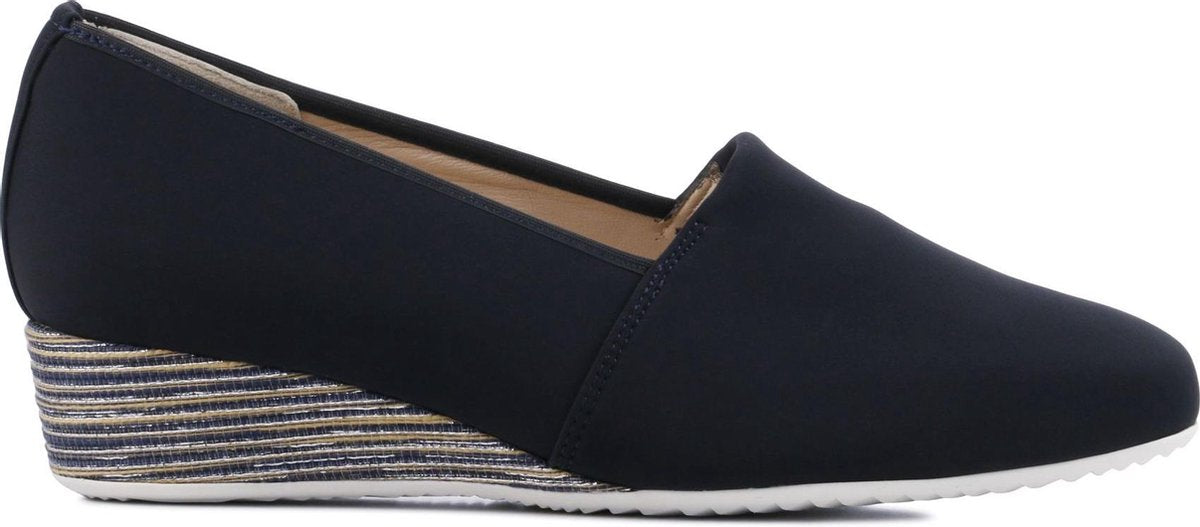 Hassia Vrouwen Textiel Instapschoenen / Damesschoenen / Instapper 303283 - Blauw - Maat  37