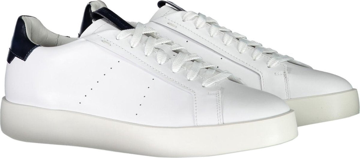 Santoni Sneaker Wit  - Maat 42 - Heren - Lente/Zomer Collectie - Leer