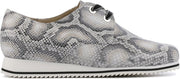 Hassia Vrouwen Textiel Slangenprint Veterschoenen / Damesschoenen   301563 - Beige - Maat 36