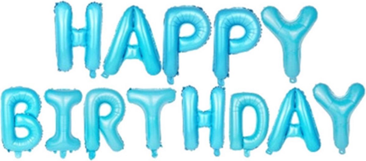 Ballon Happy Birthday blauw