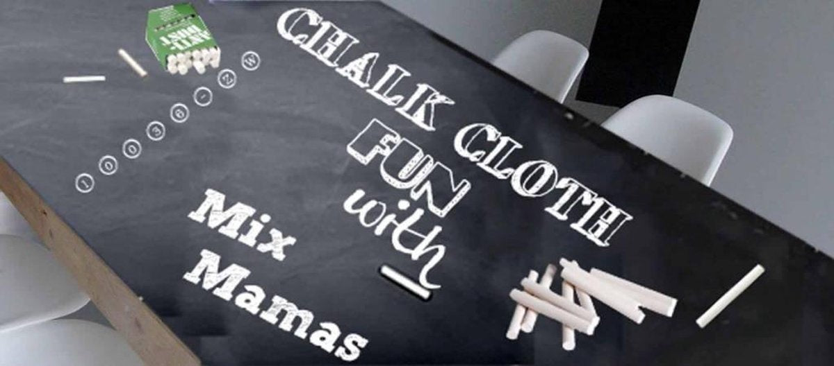 MixMamas Schoolbord Tafelzeil - 120 x 120 cm - Zwart