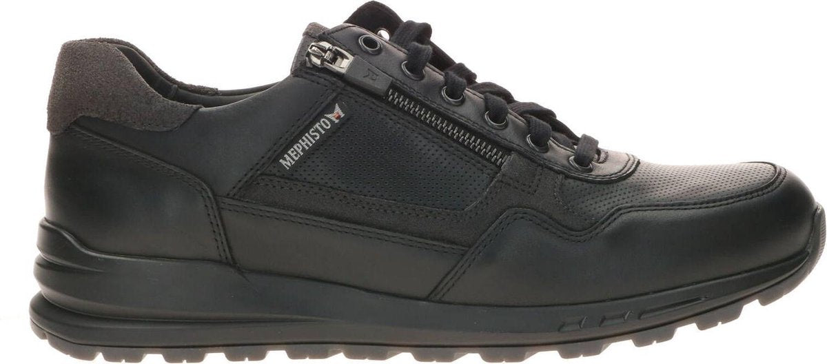 Mephisto BRADLEY RANDY - Volwassenen Heren sneakersVrije tijdsschoenen - Kleur: Zwart - Maat: 43