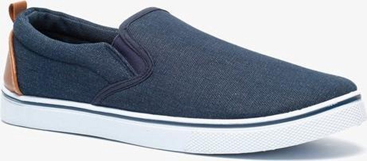 Canvas heren instappers - Blauw - Maat 43