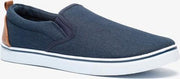 Canvas heren instappers - Blauw - Maat 43