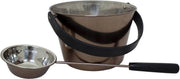Emendo - Sauna emmer met bijpassende lepel - smoke gray/rvs