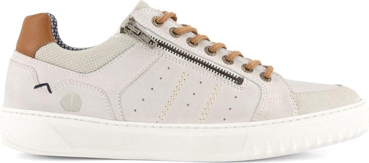 NoGRZ W.Tubby - Leren Herensneakers - Veterschoenen - Wit Leer - Maat 40