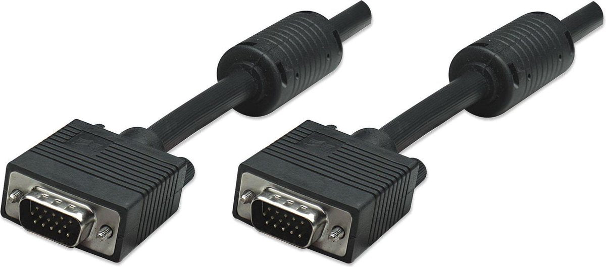 Manhattan 317696 VGA kabel 10 m VGA (D-Sub) Zwart