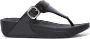 FitFlop™ Lulu Adj Toe Post - Patent Glitter Zwart - Maat 41