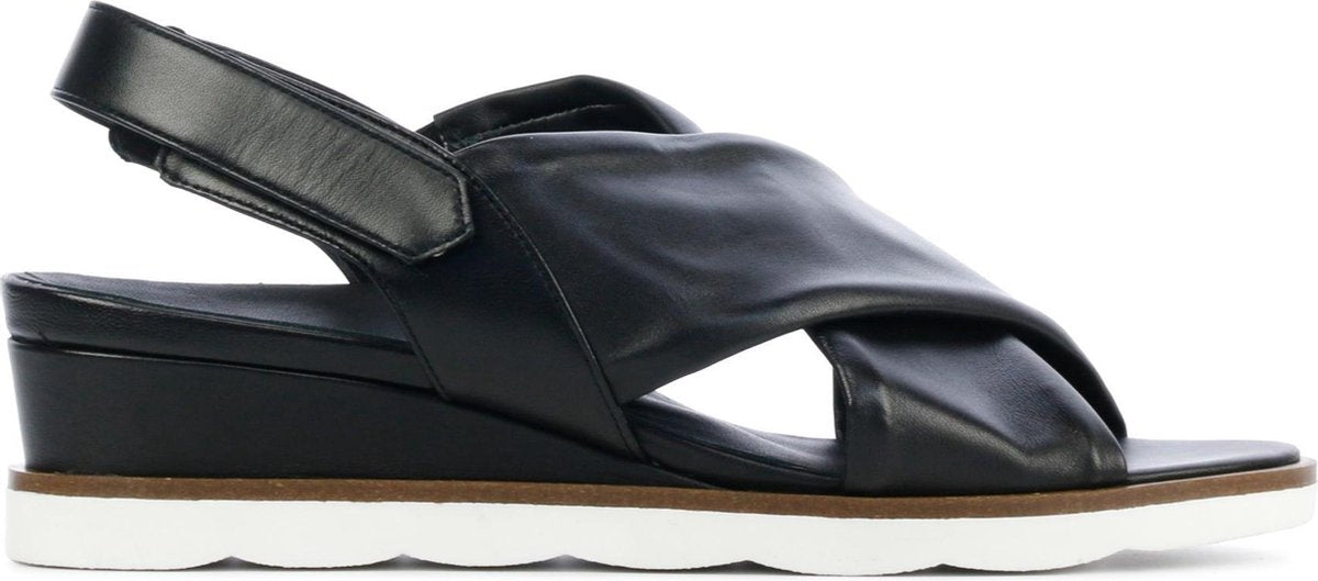 Hassia Vrouwen Leren  Sandalen / Damesschoenen 313031 - Zwart - Maat 39