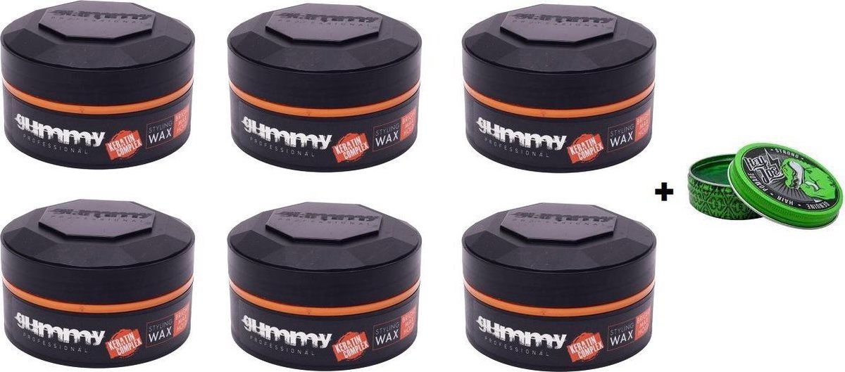 Gummy Wax Bright Finish 6-Pack + Free HeyJoe! Mini Pomade