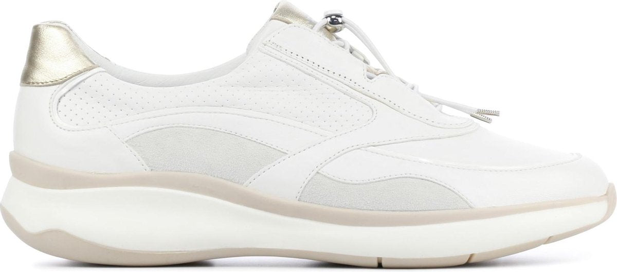Hassia Vrouwen Leren Lage sneakers / Damesschoenen 301177 - Wit - Maat 41