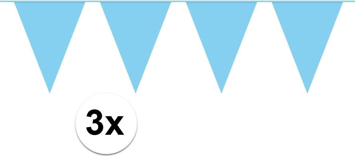 Slinger Vlaggenlijn Baby Blauw 30 Meter Verjaardag Slinger Voor Binnen En Buiten