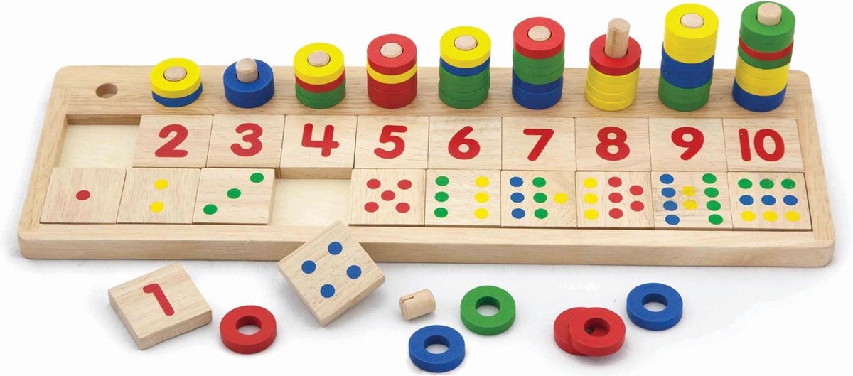 Viga Toys - Match de Getallen - Tel- Reken- en Sorteerspel