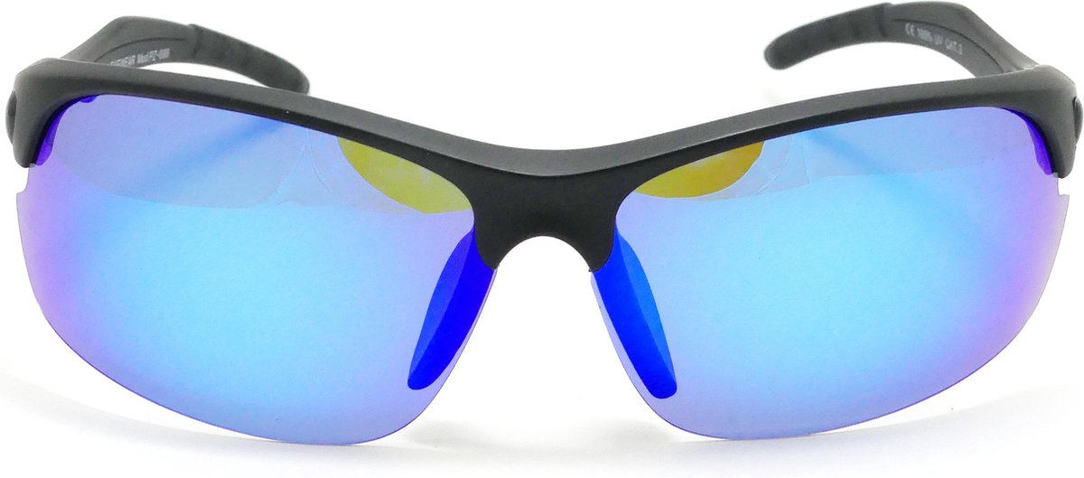 San Remo Blu l Fietsbril met hoes l Racefiets l Wielrennen l Mountainbike l Hardloop l Triatlon l Gepolariseerde sportbril l Zonnebril