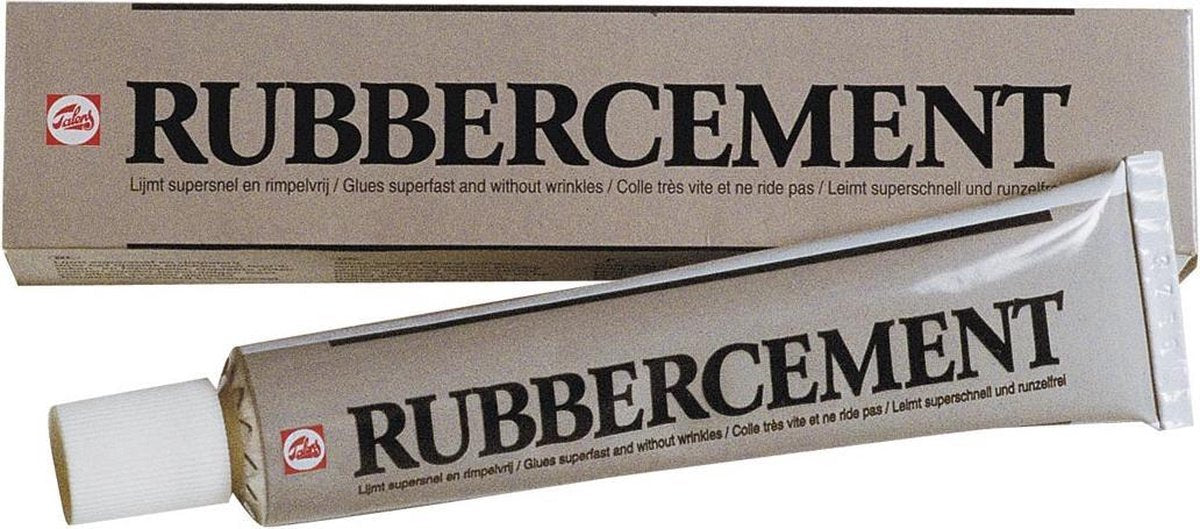 12x Talens rubbercement (fotolijm) tube van 50 ml