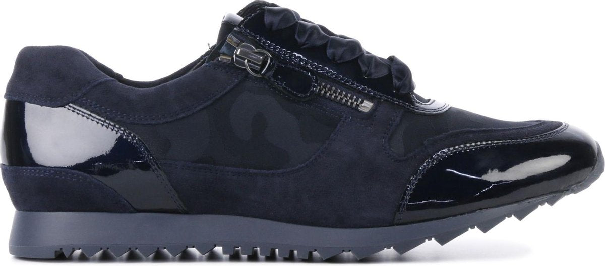 Hassia Vrouwen Leren Lage sneakers / Damesschoenen 301911 - Blauw - Maat 36