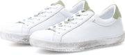 KUNOKA Alex white/soft green collar - Sneakers Dames - maat 36 - Wit Groen