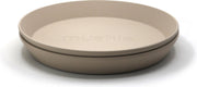 Mushie Bord rond - Kleur Vanilla - Set van 2 - Kinderservies