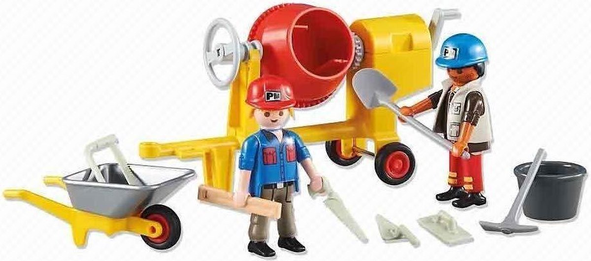Playmobil - (6339) - 2 arbeiders met betonmolen