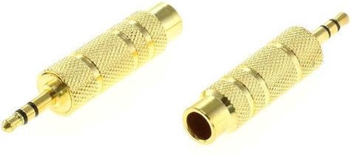 3.5mm Male naar 6.5mm Female Jack adapter converter (2 stuks)