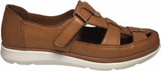 Manlisa velcro open lederen zomer schoenen S206-610 cognac mt 38