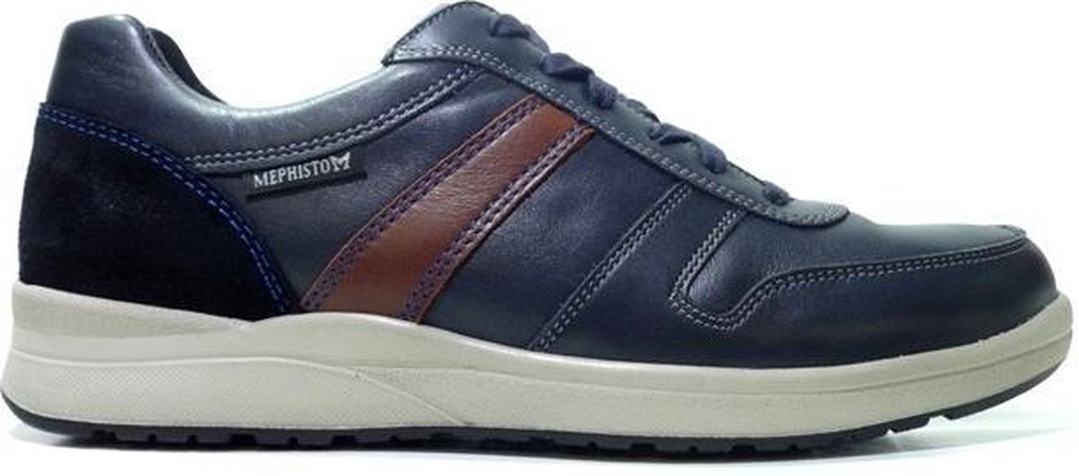 Mephisto VITO lederen herensneaker marineblauw - Maat 40.5
