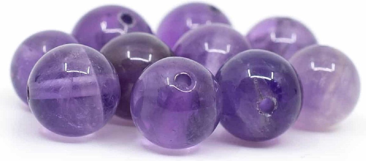 Edelsteen Losse Kralen Amethist – 10 stuks (8 mm)