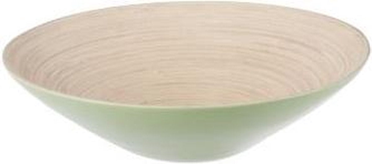 Ronde Kom Bamboe groen + Saladebestek