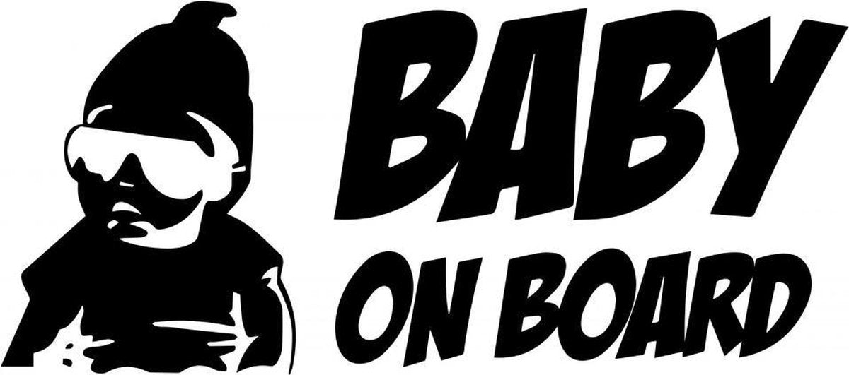 Stickerloods Cool Baby on Board - raamsticker- auto decal-