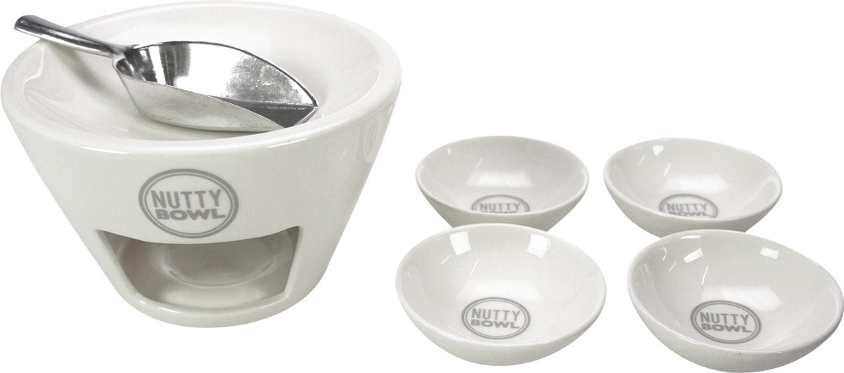 Nutty bowl - notenwarmer set 6-delig ecru