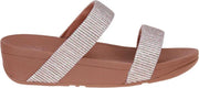 FitFlop™ Lottie Glitter Stripe Slides Polyester Stone - Maat 40