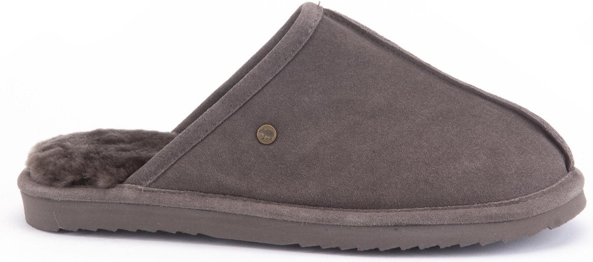 Warmbat Barron Suede Heren Pantoffels - Pebble - Maat 41