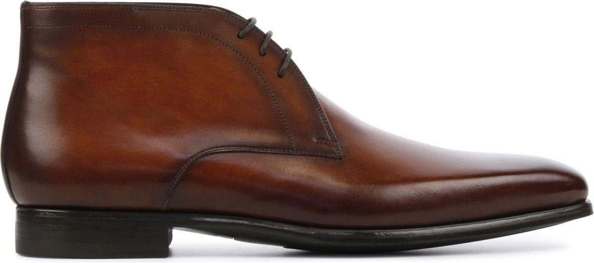Magnanni Mannen Leer  Veterboots / Laarzen / Herenschoenen 20105 led - Cognac - maat 45
