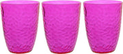 6x stuks kunststof bekers roze 20 cl - Campingservies drinkbekers herbruikbaar