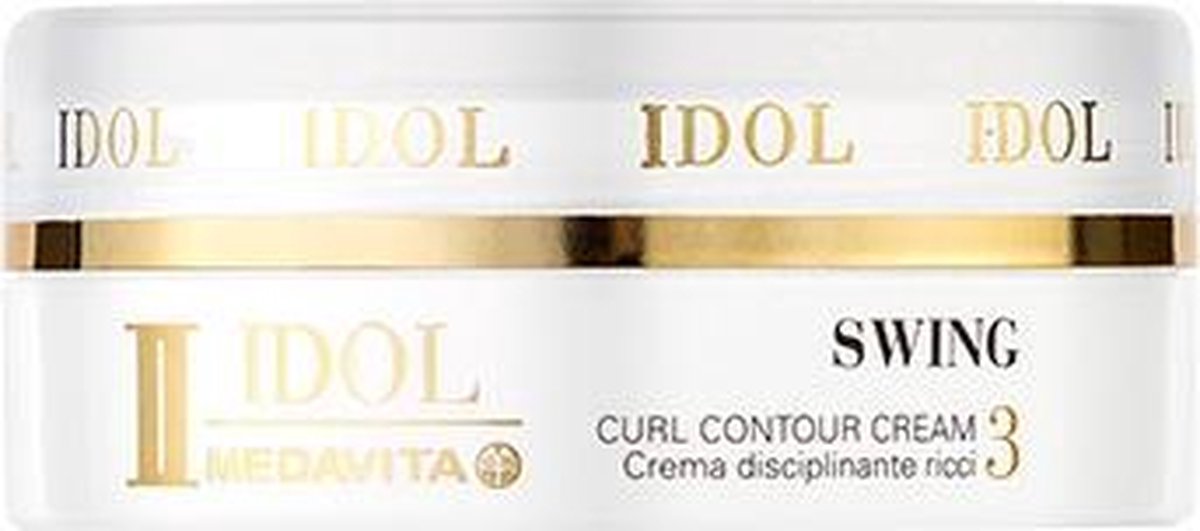 Medavita Idol Swing - Curl Contour Cream Hold 3 - medium hold haarcrème met natuurlijke ingrediënten voor gezonde glanzende krullen