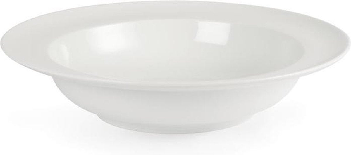 Olympia Whiteware kommen met brede rand 22.8cm