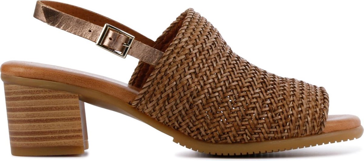 Capobella Vrouwen Leren  Sandalen / Damesschoenen Velia - Bruin - Maat 39
