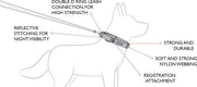 EzyDog Double Up - Hondenhalsband dubbele ring - L - Corduroy