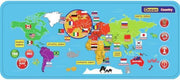 Chad Valley Leer over de Wereld  Interactieve Mat wereldbol wereldkaartmat