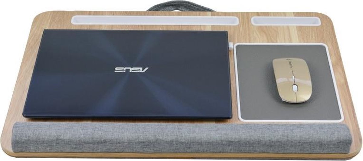 Laptopkussen l Laptray | Laptoptafel l Schootkussen l Computertafel | Laptop standaard | Hout |