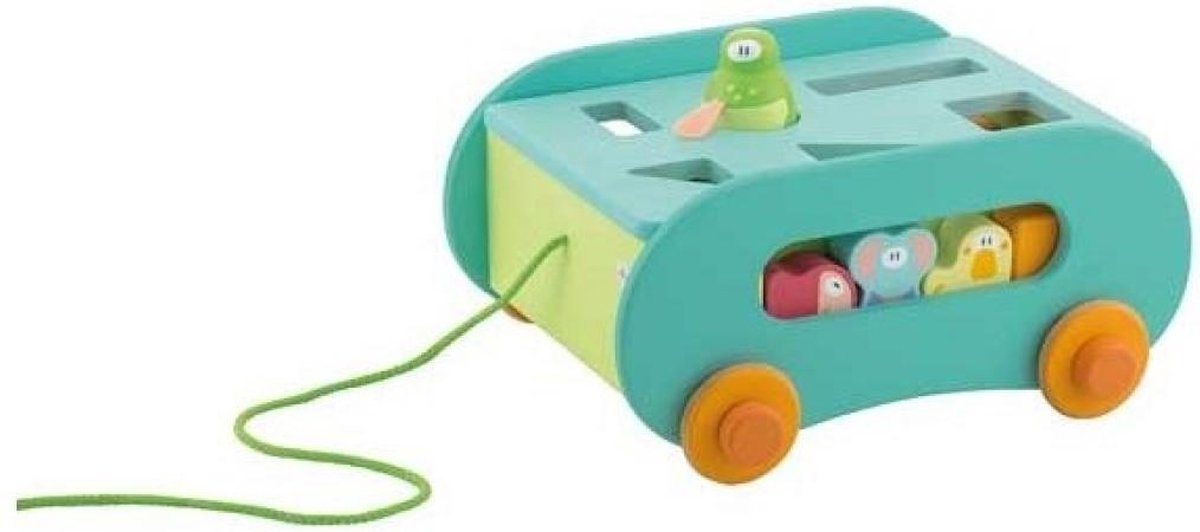 Sevi Vormenstoof Houten Blokkenwagen 26 X 13 X 22 Cm