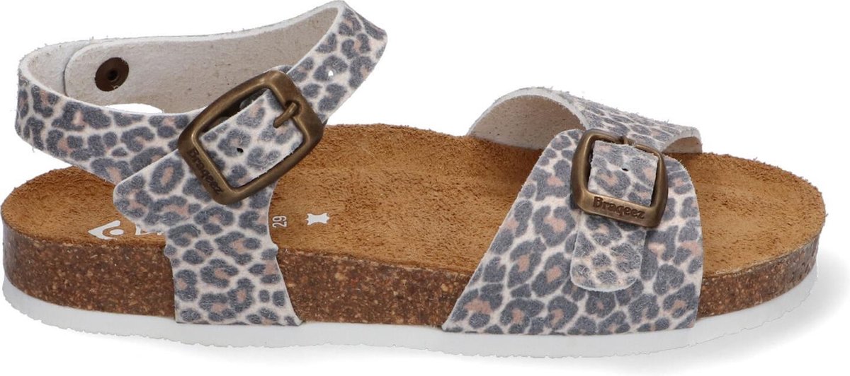 Braqeez Sally Spain Meisjes Sandalen - Leopard - Maat 31