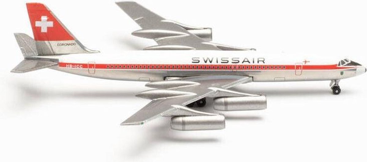 Herpa Convair vliegtuig CV-990 Swissair Coronado St. Gallen