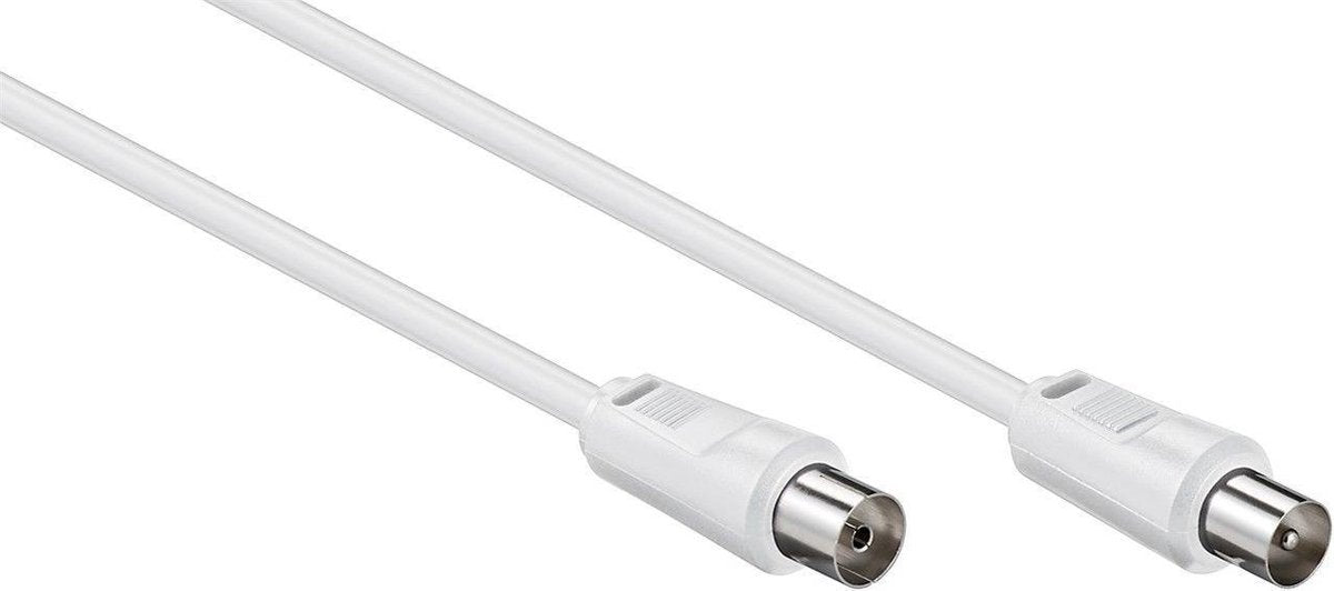Transmedia IEC (m) - IEC (v) coaxkabel / recht - wit - 2