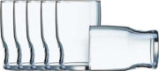 6x Drinkglazen/waterglazen Campus transparant 220 ml - Koffie/thee glazen Campus 220 ml