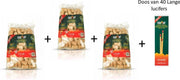 Fire-Up!! 180 Aanmaak Houtkrullen (3 zakken 60 stuks) & Lange Lucifers Fire-Up