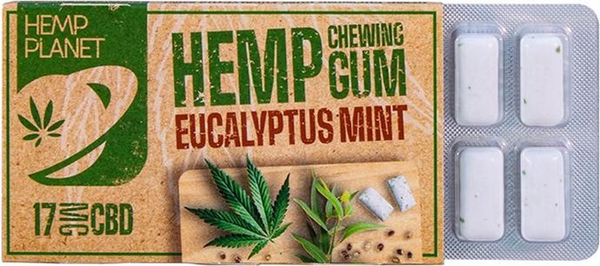 Hemp planet CBD chewing gum mint - CBD products -